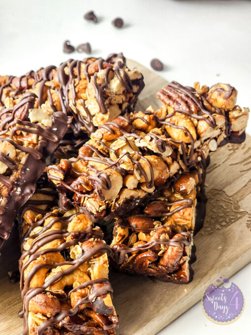 Homemade Nut Granola Bars on White - Image 3