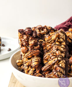 Homemade Nut Granola Bars on Marble