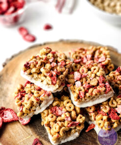 Yogurt Cereal Bars on White
