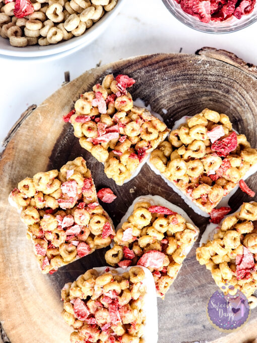 Yogurt Cereal Bars on Gold Marble - Image 7