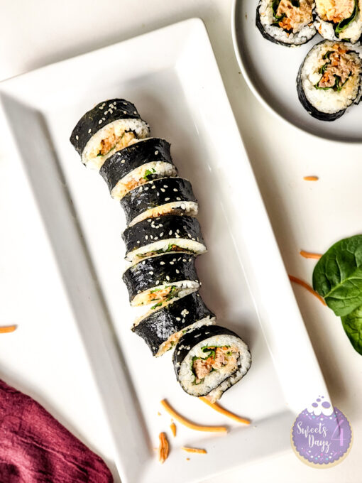 Spicy Tuna Kimbap Rolls on White - Image 5