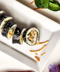 Spicy Tuna Kimbap Rolls on White