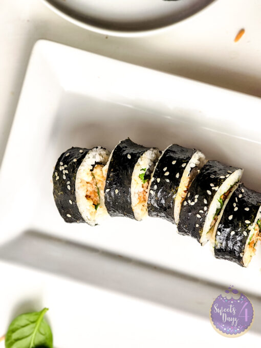 Spicy Tuna Kimbap Rolls on White - Image 6