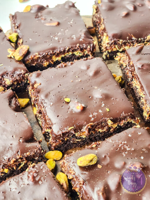 Dubai Pistachio Brownies on White - Image 4