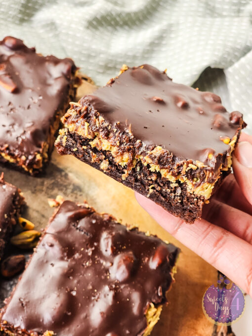 Dubai Pistachio Brownies on White - Image 8
