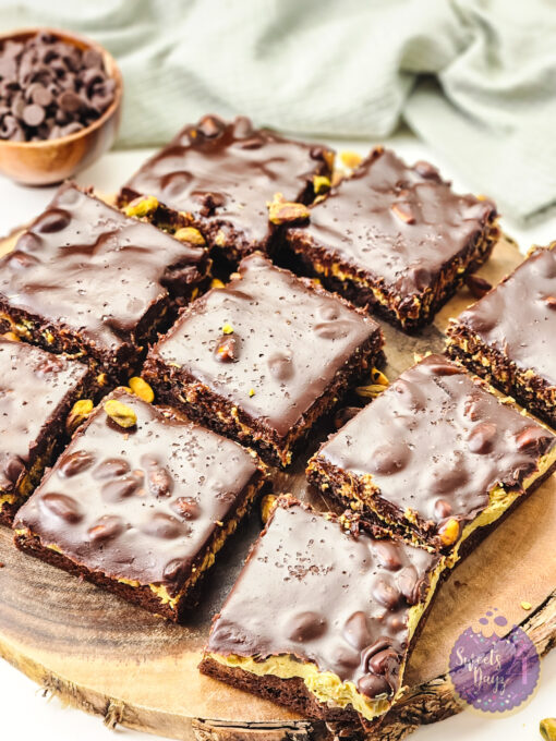Dubai Pistachio Brownies on White - Image 10