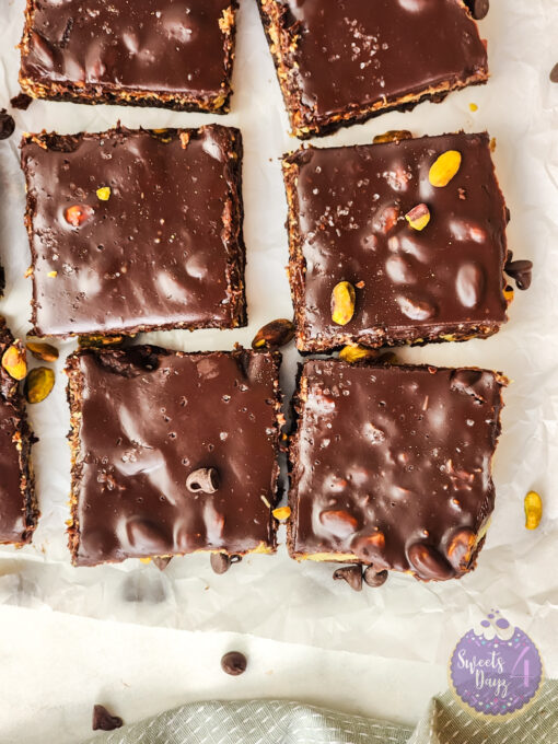 Dubai Pistachio Brownies on Marble - Image 5