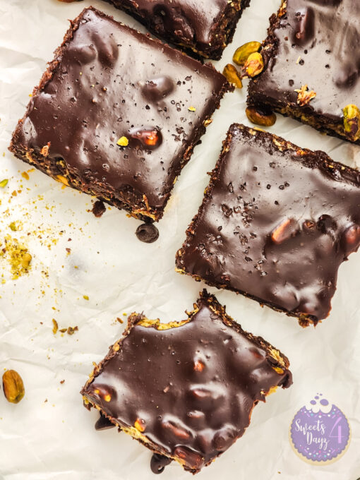 Dubai Pistachio Brownies on Marble - Image 13