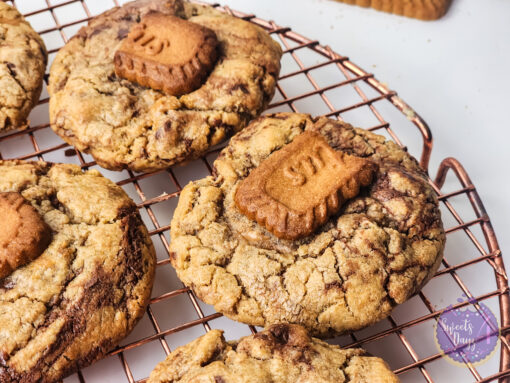 Biscoff Chocolate Chip Cookies on White - Image 6