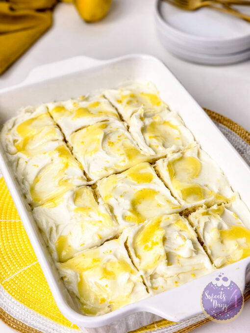 Lemon Velvet Cake on White - Image 3