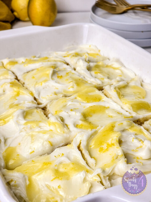 Lemon Velvet Cake on White