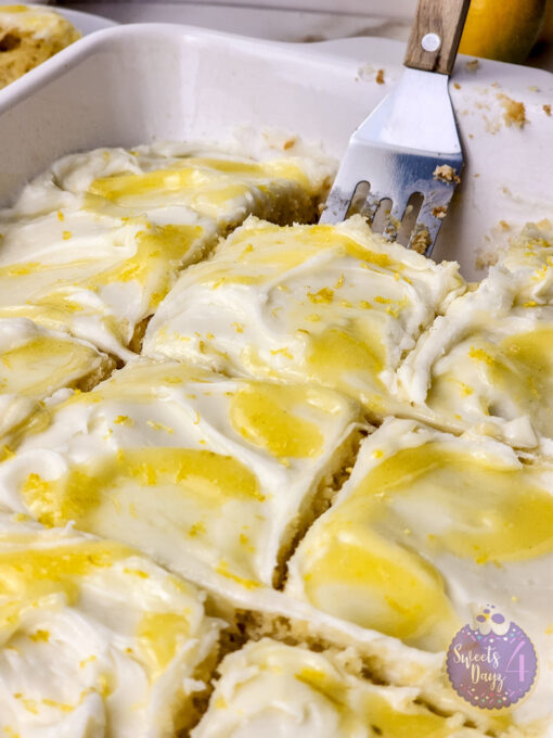 Lemon Velvet Cake on Gold Marble - Image 6