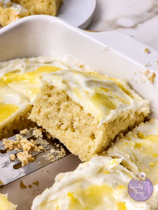 Lemon Velvet Cake on Gold Marble - Image 9