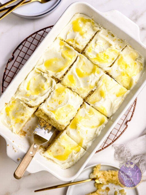 Lemon Velvet Cake on Gold Marble - Image 10