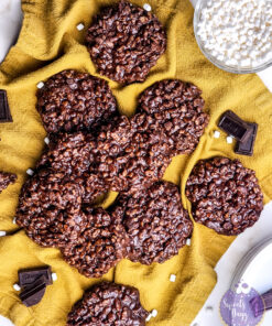Homemade Star Crunch Cookies on Gold Marble
