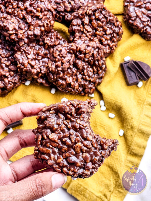 Homemade Star Crunch Cookies on Gold Marble - Image 5
