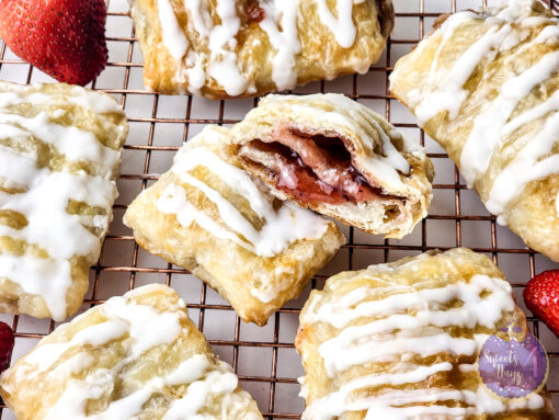 Homemade Toaster Strudels on Gold Marble - Image 10