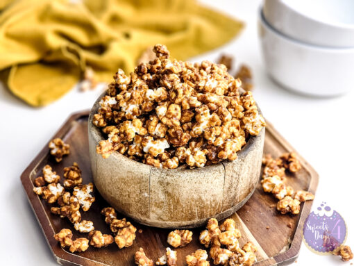 Homemade Caramel Popcorn on White - Image 2