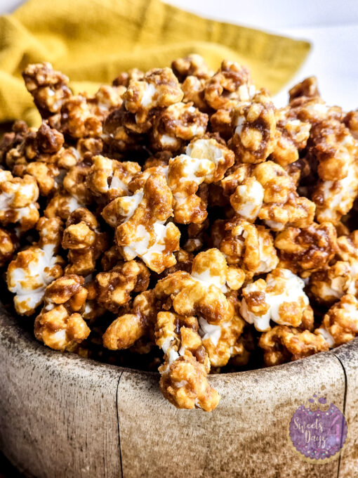 Homemade Caramel Popcorn on White - Image 5