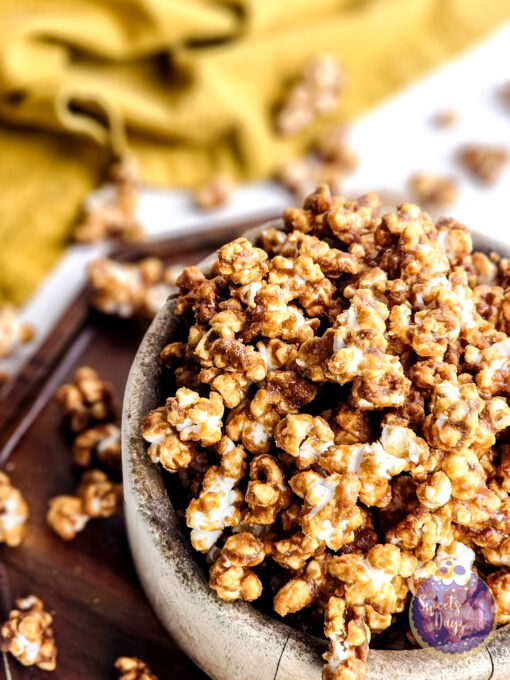 Homemade Caramel Popcorn on White - Image 6