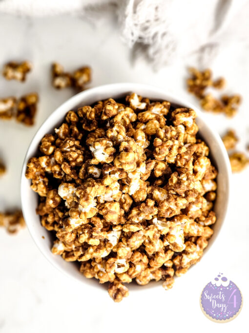 Homemade Caramel Popcorn on Marble - Image 4