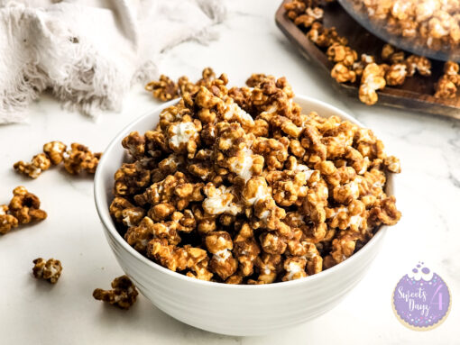 Homemade Caramel Popcorn on Marble - Image 5