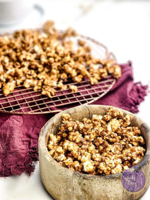 Homemade Caramel Popcorn on Gold Marble - Image 6