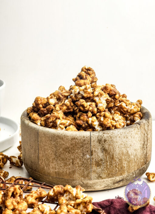 Homemade Caramel Popcorn on Gold Marble - Image 8