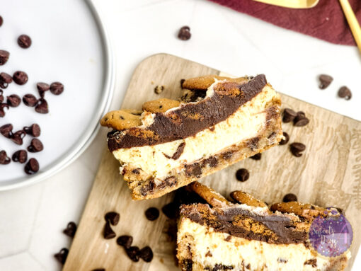 Chocolate Chip Cookie Cheesecake Bars on Rhombus - Image 2
