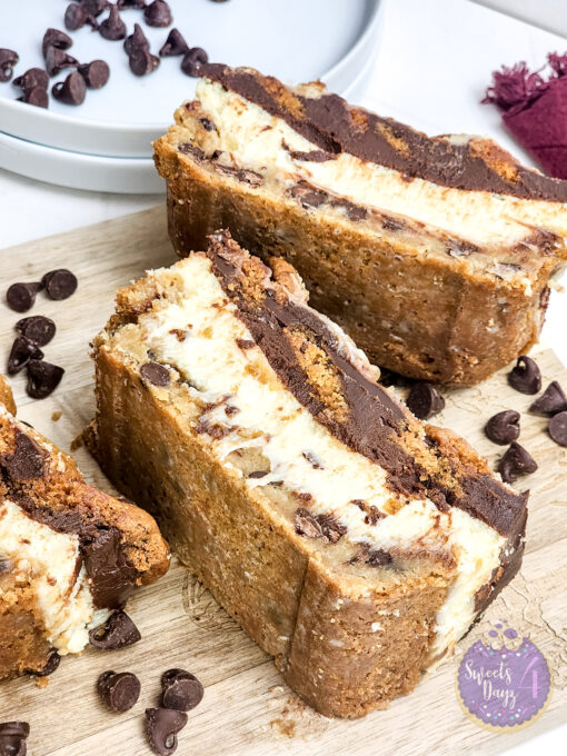 Chocolate Chip Cookie Cheesecake Bars on Rhombus - Image 3