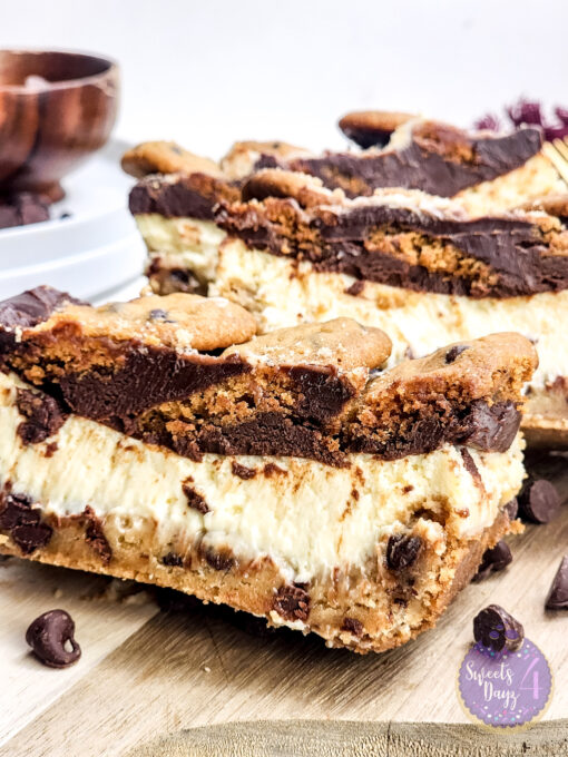Chocolate Chip Cookie Cheesecake Bars on Rhombus - Image 8