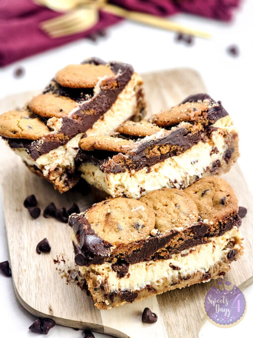 Chocolate Chip Cookie Cheesecake Bars on Rhombus - Image 9