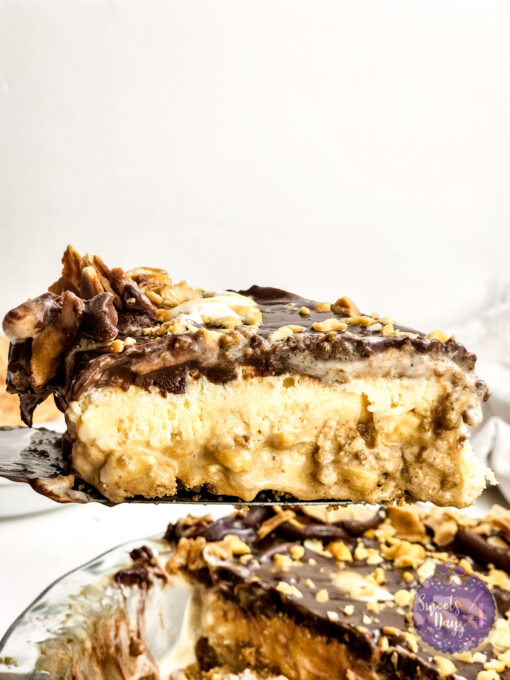 Drumstick Ice Cream Pie on Gold Marble