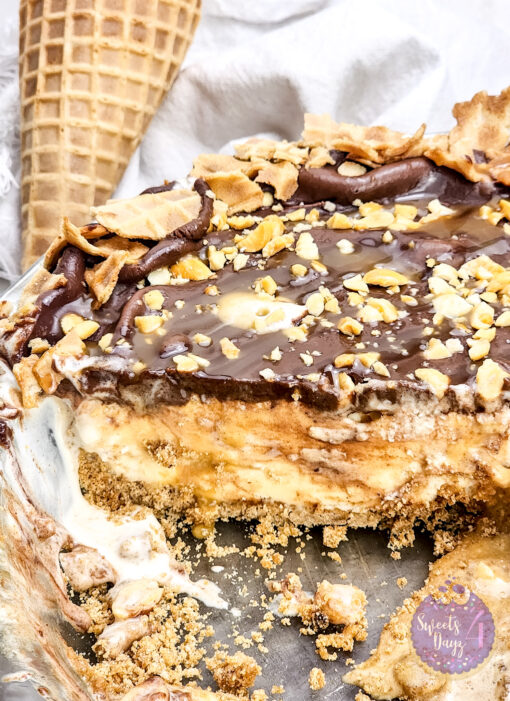 Drumstick Ice Cream Pie on Gold Marble - Image 7