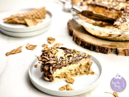 Drumstick Ice Cream Pie on Gold Marble - Image 8