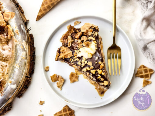 Drumstick Ice Cream Pie on Gold Marble - Image 9