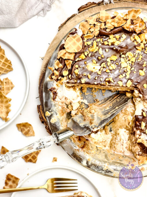 Drumstick Ice Cream Pie on Gold Marble - Image 10