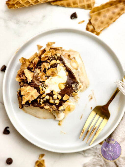 Drumstick Ice Cream Pie on Marble - Image 3