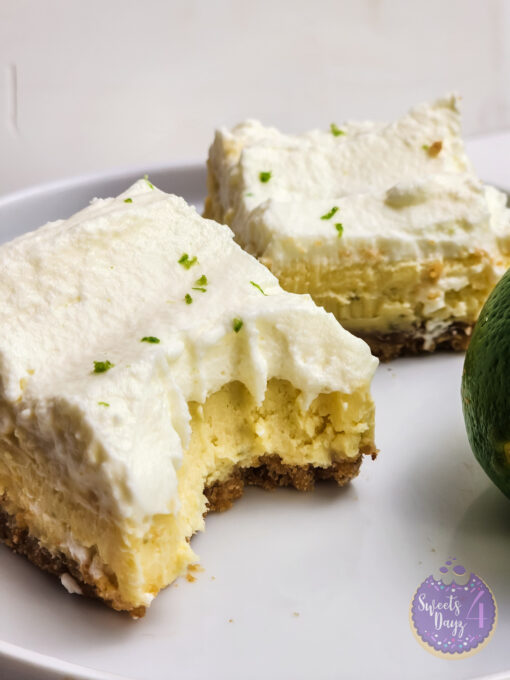 Key Lime Pie Cheesecake Bars on Gold Marble - Image 7