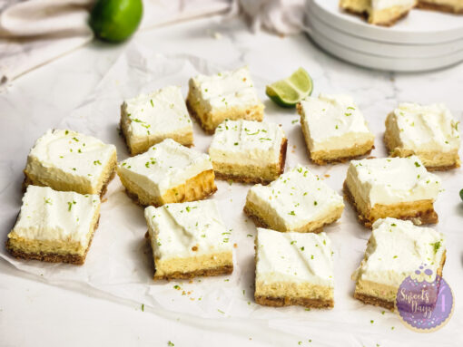 Key Lime Pie Cheesecake Bars on Marble - Image 2