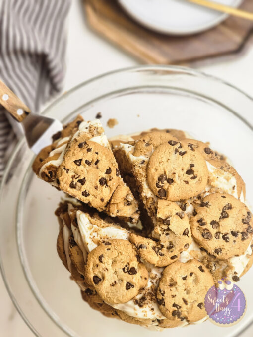 Milk n Cookies Ice Box Cake on Gold Marble - Image 2