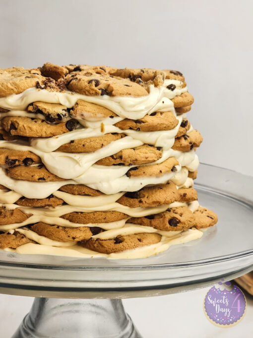 Milk n Cookies Ice Box Cake on Gold Marble - Image 4