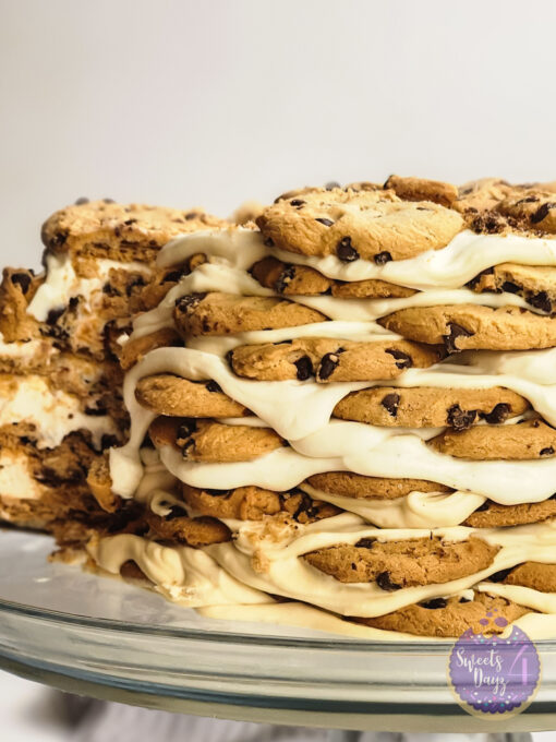 Milk n Cookies Ice Box Cake on Gold Marble - Image 5