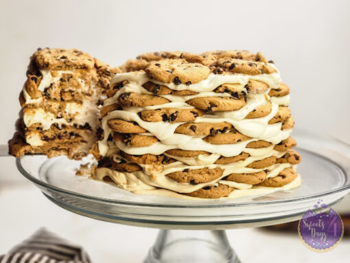 Milk n Cookies Ice Box Cake on Gold Marble - Image 6