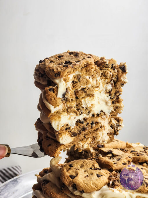 Milk n Cookies Ice Box Cake on Gold Marble - Image 7
