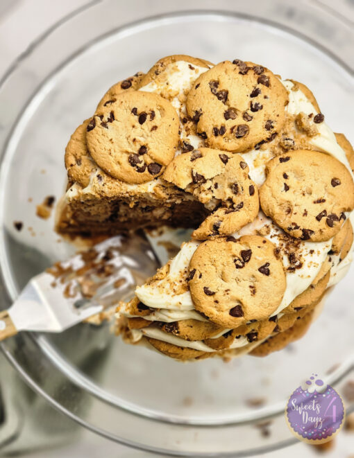 Milk n Cookies Ice Box Cake on Marble - Image 3