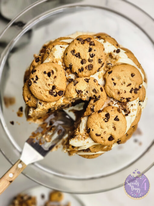Milk n Cookies Ice Box Cake on Marble - Image 5