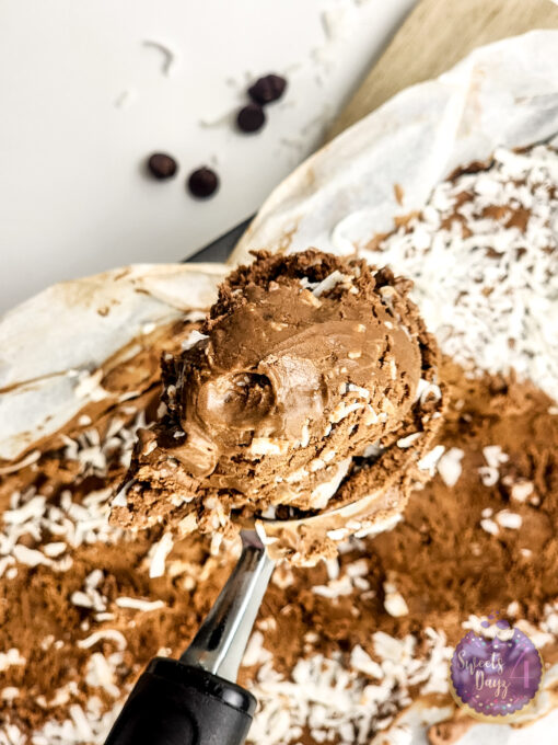 Chocolate Coconut Ice Cream on White - Image 7