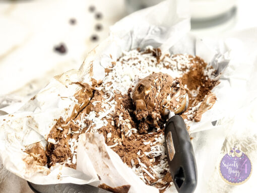 Chocolate Coconut Ice Cream on Gold Marble - Image 5