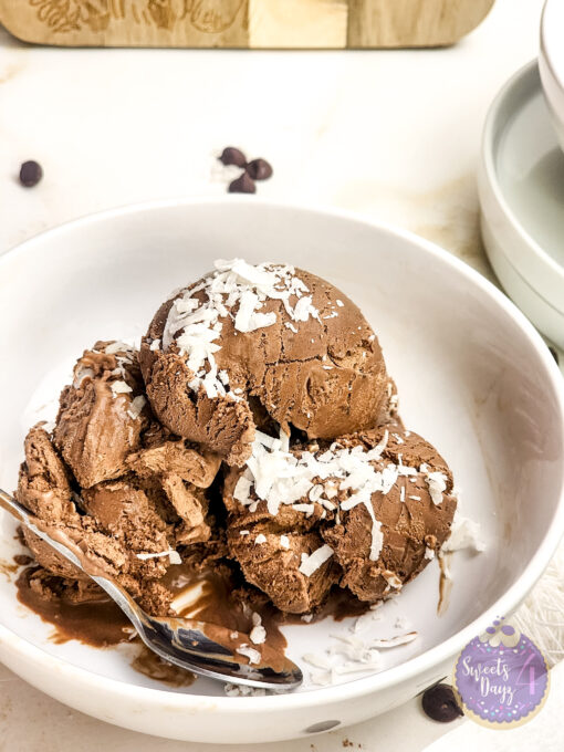 Chocolate Coconut Ice Cream on Gold Marble - Image 7